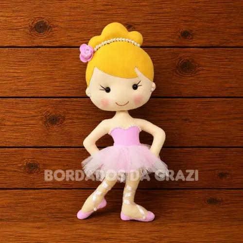 Bailarina em feltro