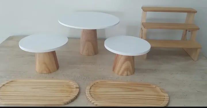 Kit 6 Peças Festa Cogumelo 1 Lyon Com Tampos Brancos com escadin