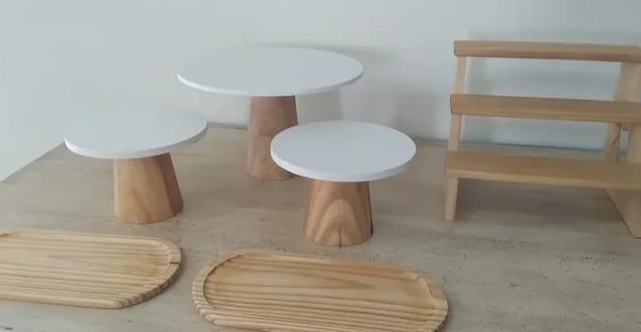 Kit 6 Peças Festa Cogumelo 1 Lyon Com Tampos Brancos com escadin