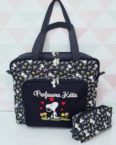 Bolsa Professora com Divisões e Estojo