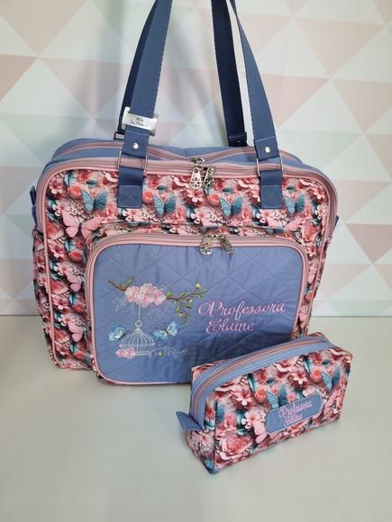 Bolsa Professora com Divisões e Estojo