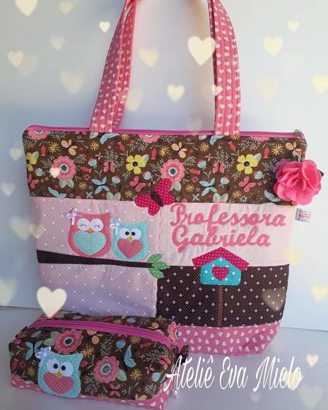Bolsa Professora e estojo 1 divisória