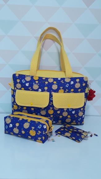 Bolsa professora( maletinha) + estojo duplo