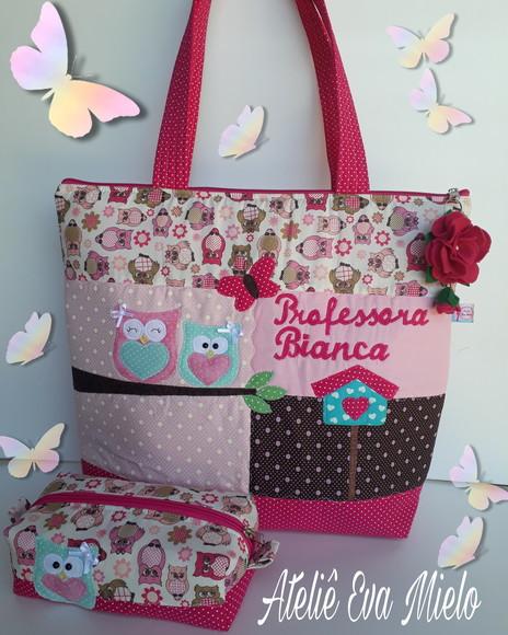 Kit bolsa professora + estojo