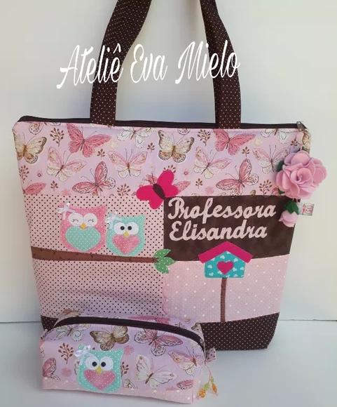 Kit Bolsa Professora + Estojo
