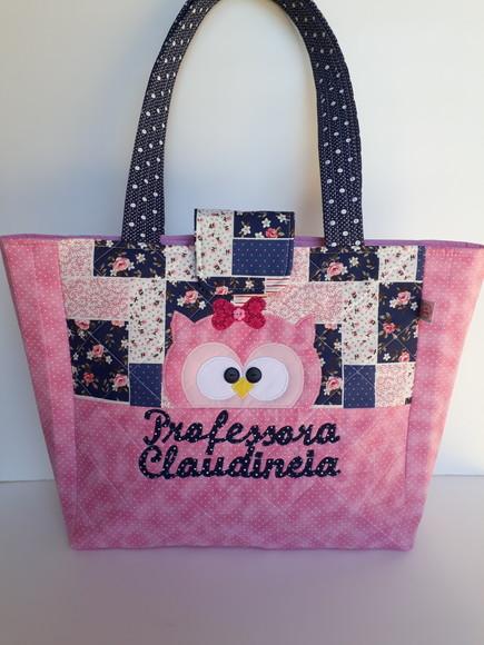 Kit bolsa professora corujinha