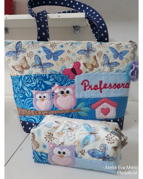 Kit Bolsa Professora e Estojo 1 Divisória