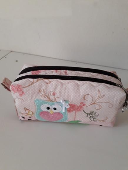 Kit bolsa professora e estojo 2 divisórias