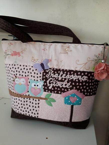 Kit bolsa professora e estojo 2 divisórias