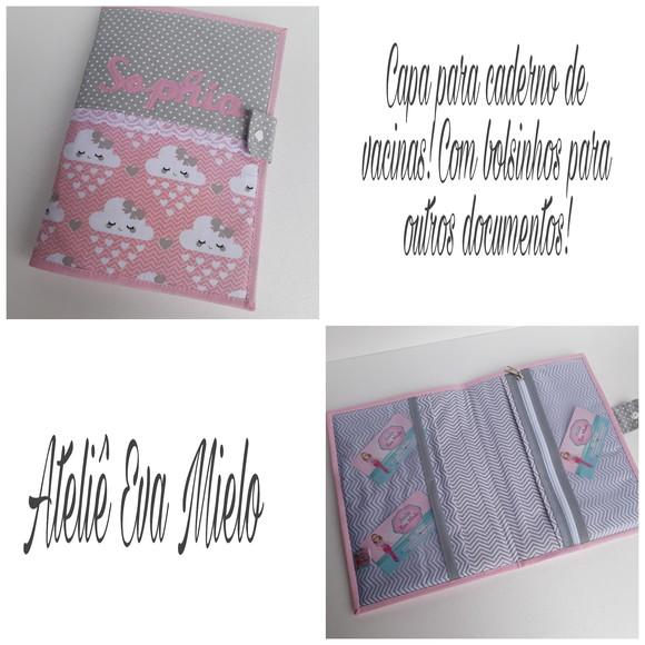 Kit do Bebê-nécessaire com Aba e Capa Vacinas