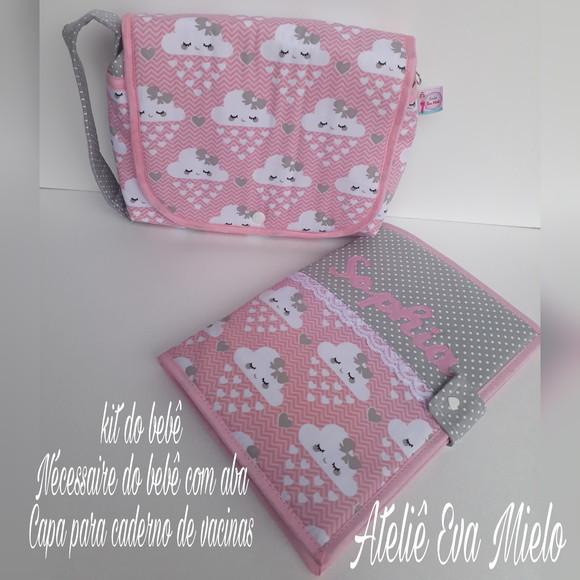 Kit do Bebê-nécessaire com Aba e Capa Vacinas