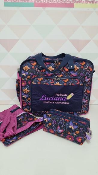 Kit Professora Premiun ( Bolsa, Estojo 2 e Avental)