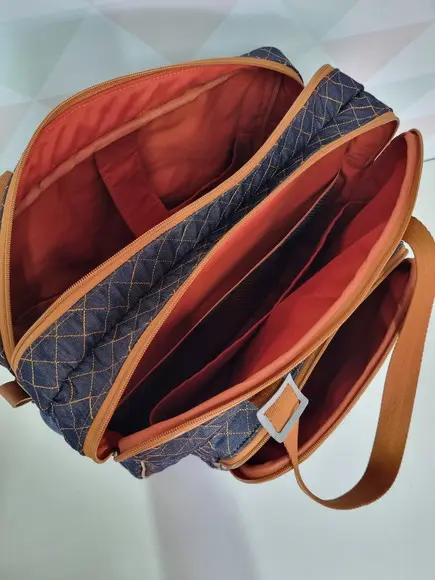 Bolsa com Divisões em Jeans