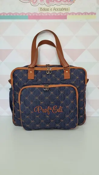 Bolsa com Divisões em Jeans