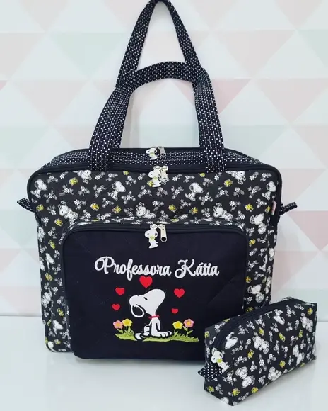 Bolsa Professora com Divisões e Estojo