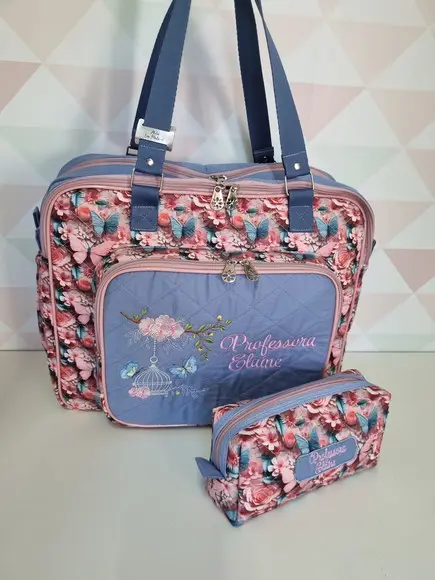Bolsa Professora com Divisões e Estojo