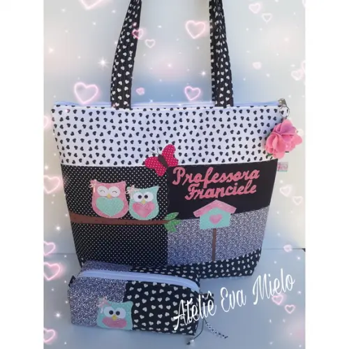 Bolsa Professora e estojo 1 divisória