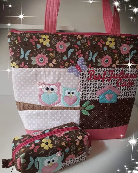 Bolsa Professora e estojo 1 divisória
