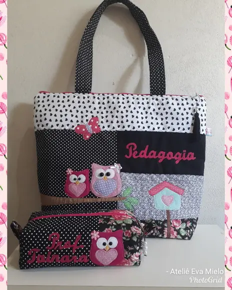 Bolsa Professora e estojo 1 divisória