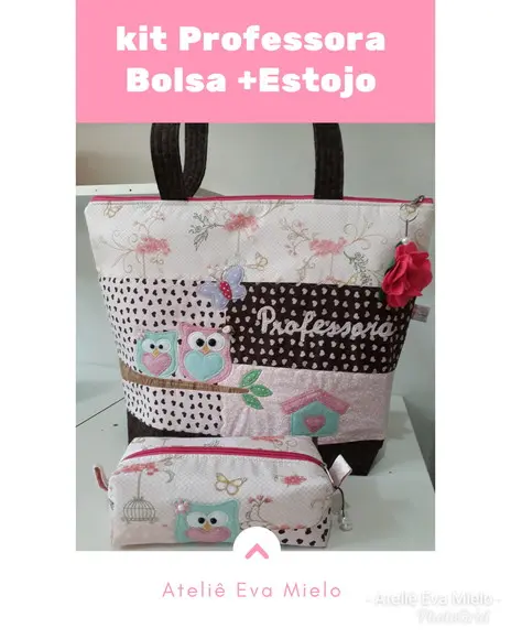 Bolsa Professora e estojo 1 divisória