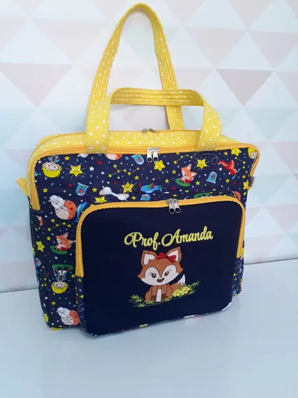 Bolsa Professora Raposa com Divisões