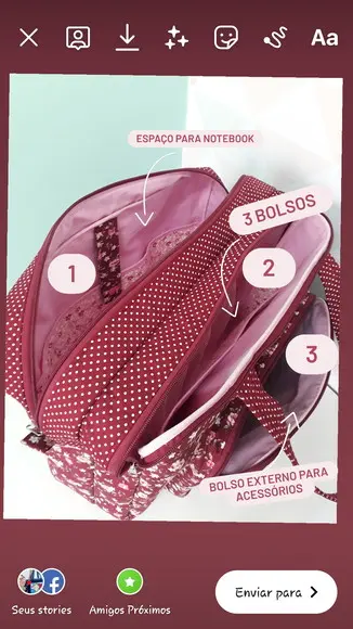 Kit Bolsa com Divisões, Necessaire Dupla e Capa para Caderno