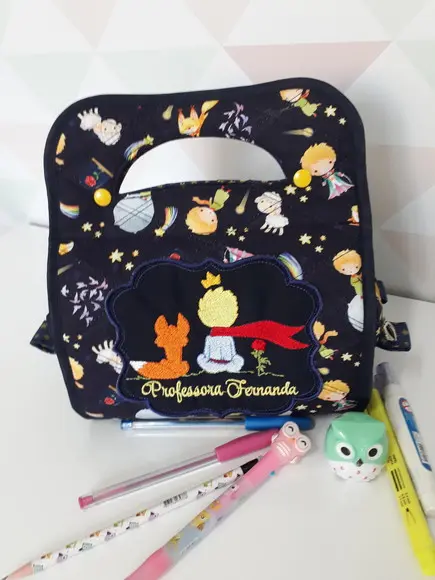 Kit Bolsa Principezinho com 3 Divisões e Nécessaire Dupla