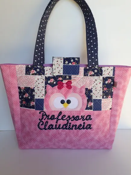 Kit bolsa professora corujinha