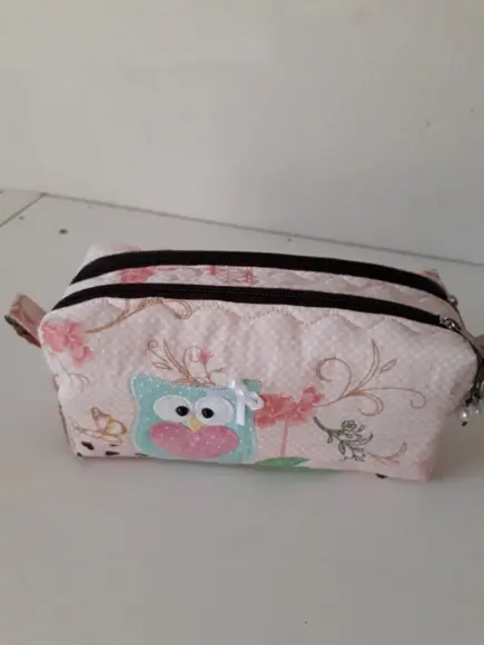 Kit bolsa professora e estojo 2 divisórias