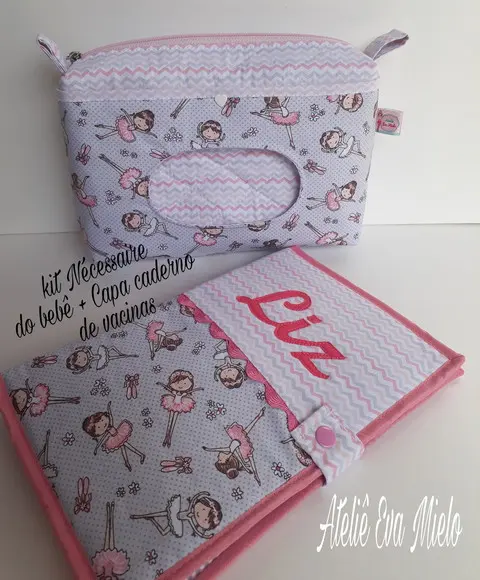 Kit Capa para Caderno de Vacinas e Nécessaire do Bebê