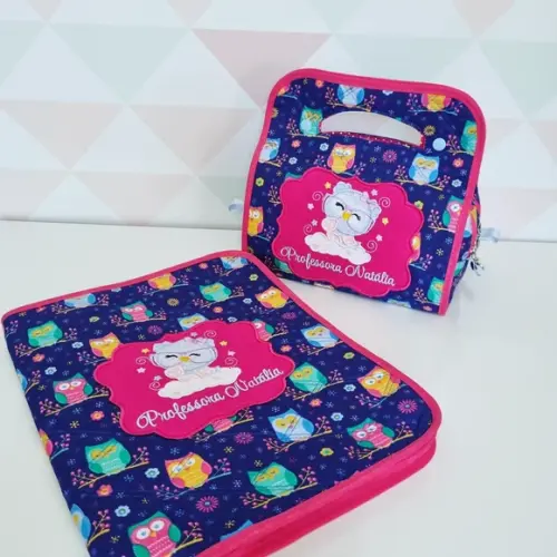 Kit Capa Para Caderno E Necessaire Dupla