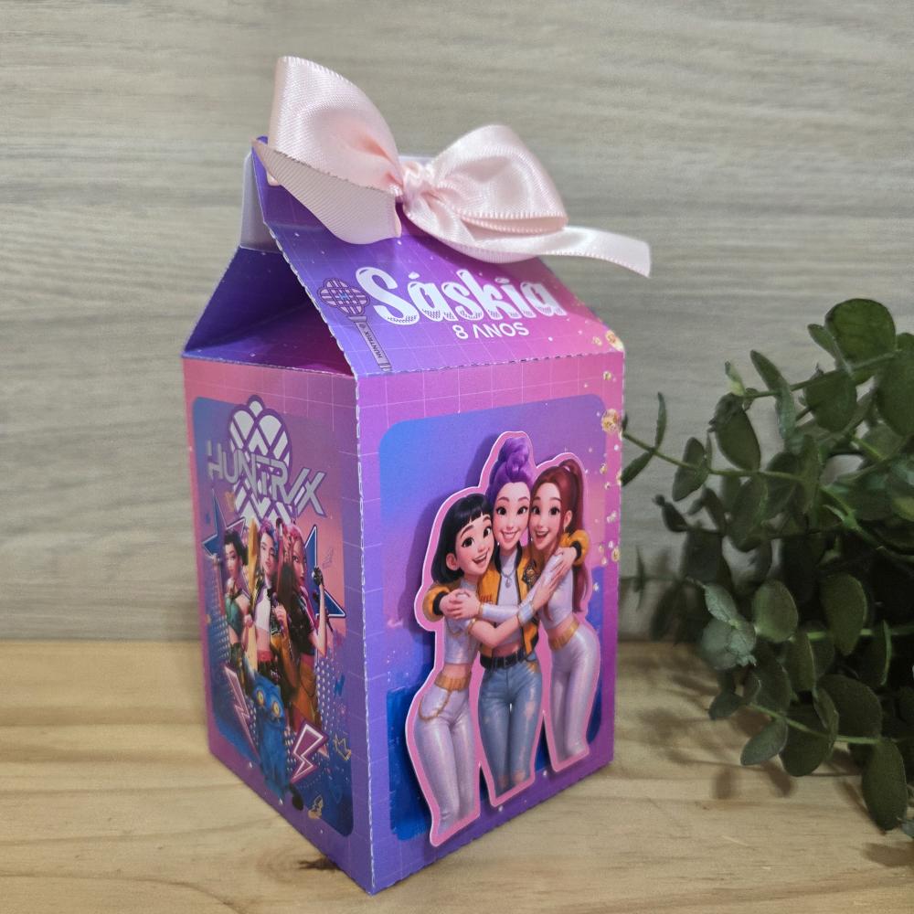 Kit 30 caixas personalizadas lembrancinha Guerreiras do K Pop PEG