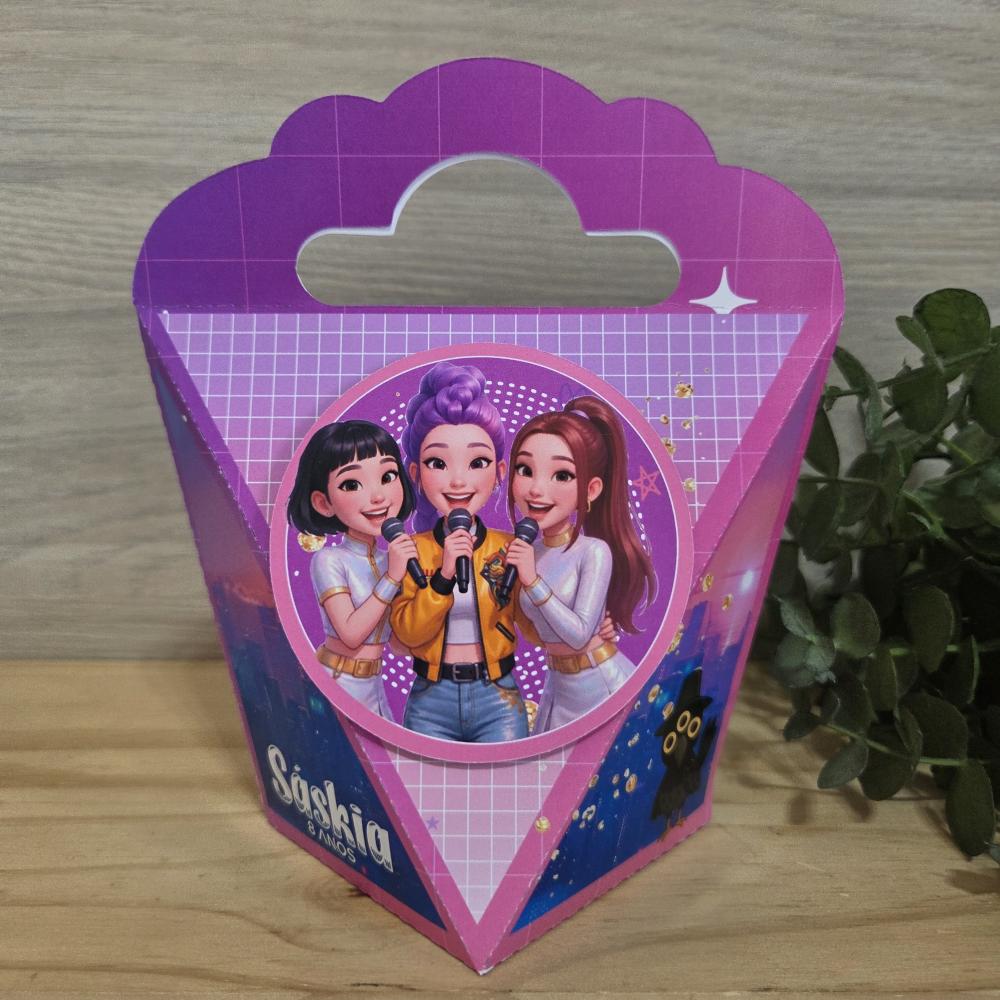 Kit 30 caixas personalizadas lembrancinha Guerreiras do K Pop PEG