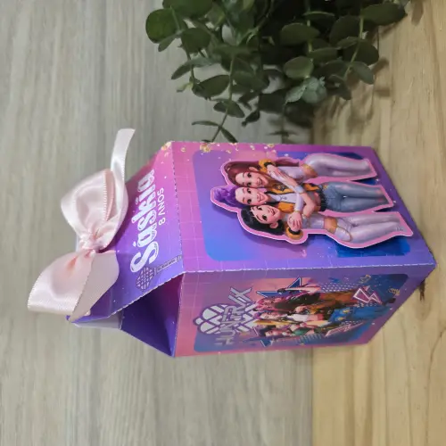 Kit 30 caixas personalizadas lembrancinha Guerreiras do K Pop PEG