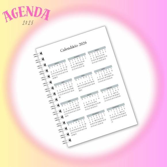 Agenda 2025 com Horas com Sábado e Dom M/ P Arquivo Digital