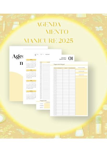 Agenda Agendamento Manicure - Amarela