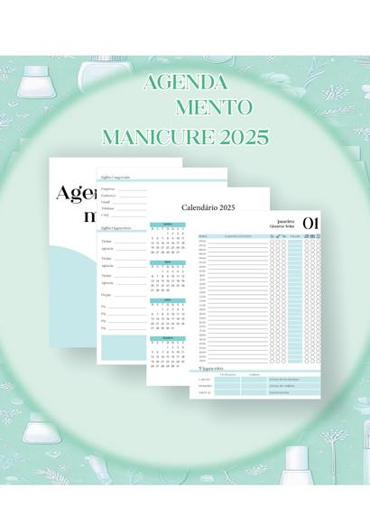 Agenda Agendamento Manicure - Verde