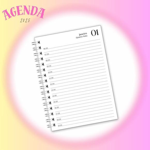 Agenda Básica 2025 1 Dia Por Pág com Horas - Arquivo Digital