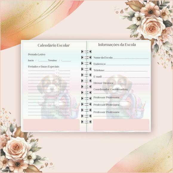 Agenda Escolar Permanente , 2 Dias Por Página , 204 Páginas