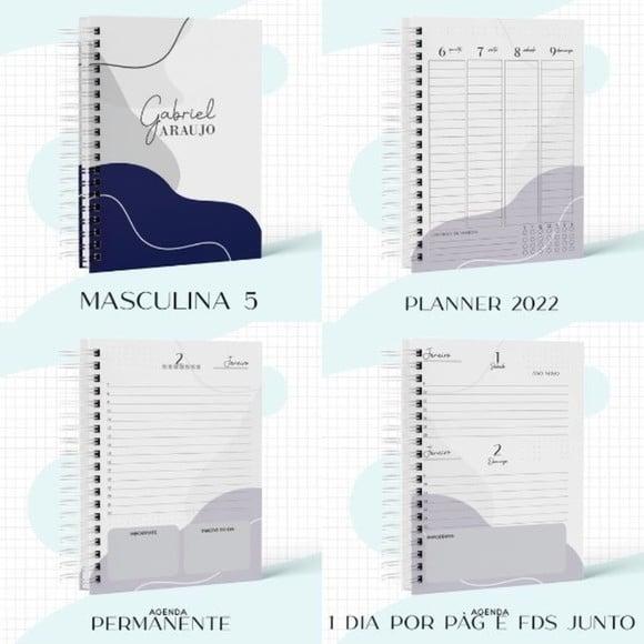 Agenda Masculina 5 Datada 2022 e Permanente Arquivo Digital