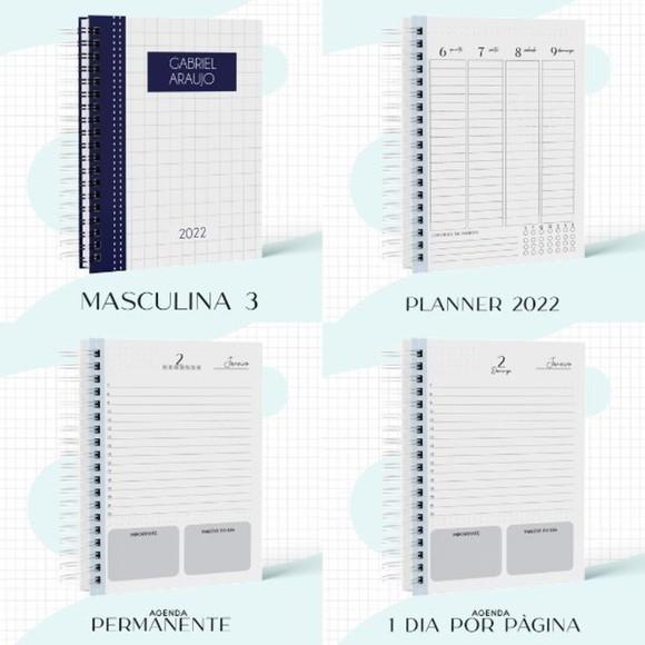 Agenda Masculina 3 Datada 2022 e Permanente Arquivo Digital
