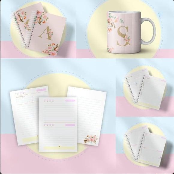 Agendas Não Datadas Alfabeto Floral Arquivo Digital