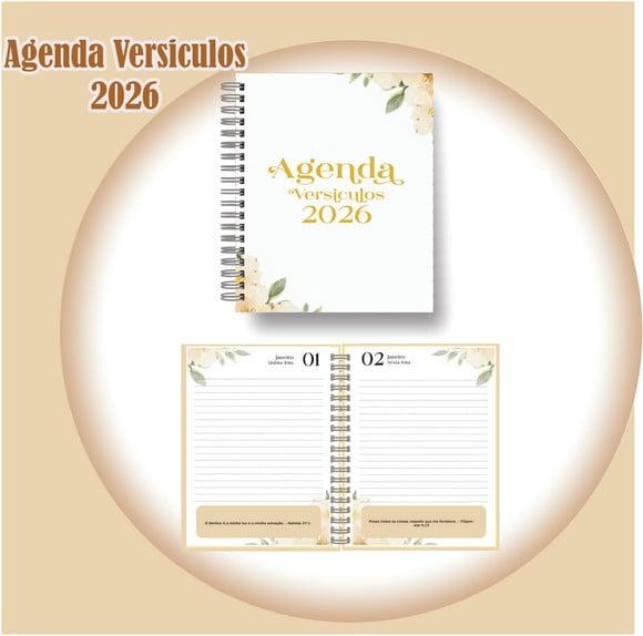 Arquivo Digital Agenda de Versículos 2026 Amarela Floral