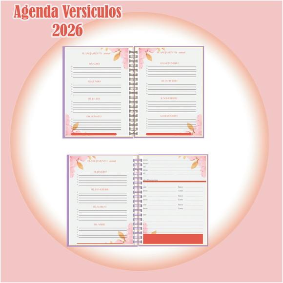 Arquivo Digital Agenda de Versículos 2026 Marsala Floral