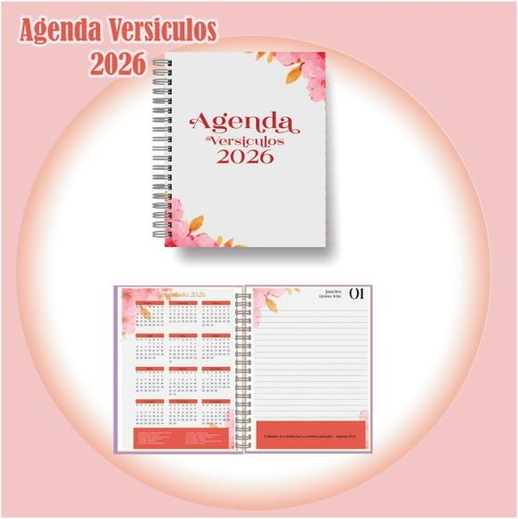 Arquivo Digital Agenda de Versículos 2026 Marsala Floral