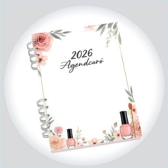 Arquivo Digital Agendamento Cinza Claro Manicure 2026