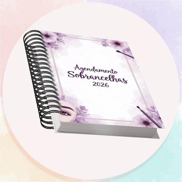 Arquivo Digital Agendamento Sobrancelhas 2026 Lilás