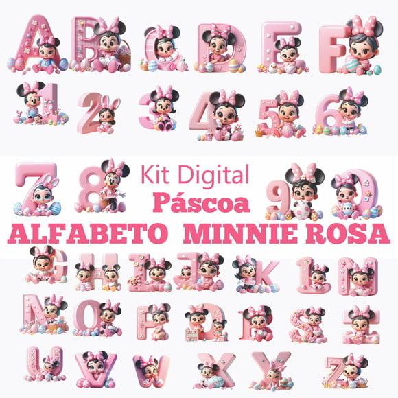 Arquivo Digital Alfabeto Minnie Rosa Pascoa