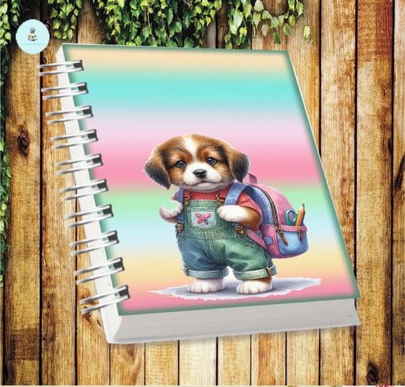 Arquivo Digital Combo Agenda Escolar Cachorrinho Aquarela 1