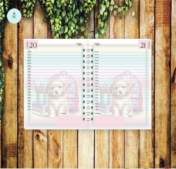 Arquivo Digital Combo Agenda Escolar Cachorrinho Aquarela 2